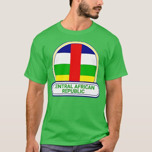 Central African Republic Country Badge Central Afr T_Shirt