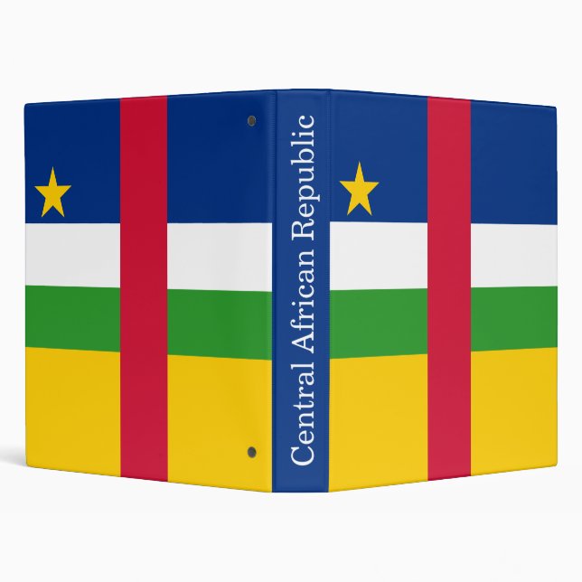 Central African Republic Flag 3 Ring Binder (Background)