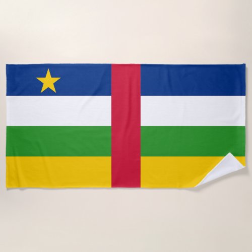 Central African Republic Flag Beach Towel