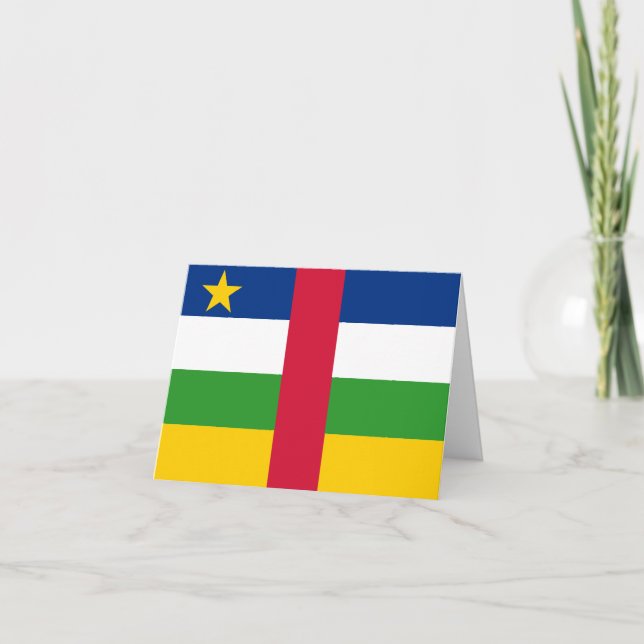 Central African Republic Flag Card (Front)