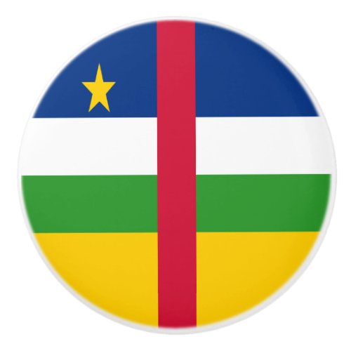 Central African Republic Flag Ceramic Knob