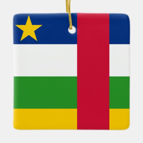 Central African Republic Flag Ceramic Ornament