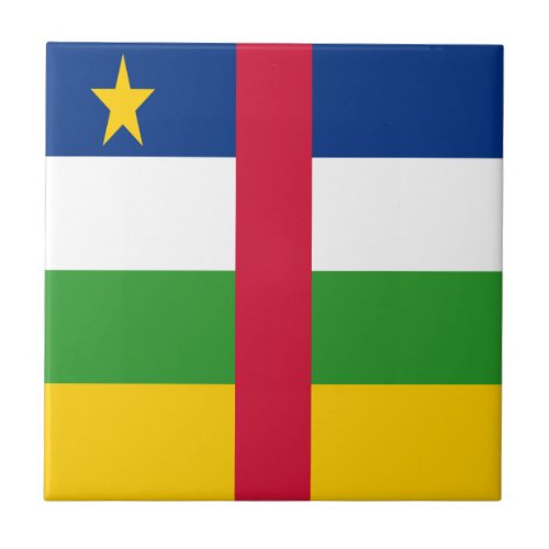 Central African Republic Flag Ceramic Tile