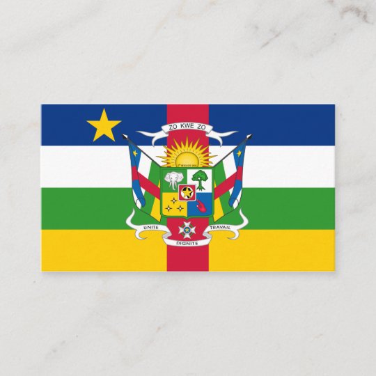 Download Central African Republic Flag & Coat of Arms Business Card | Zazzle.com