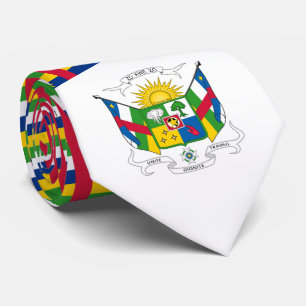 Central African Republic Flag & Coat of Arms Neck Tie