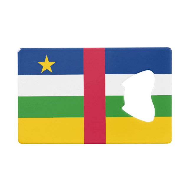 Central African Republic Flag Credit Card Bottle Opener (Front (Horizontal))