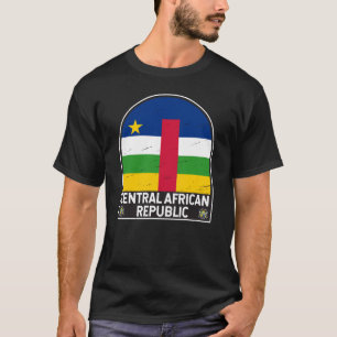 Central African Republic Flag Emblem Distressed T-Shirt