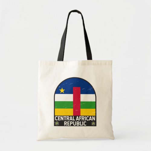 Central African Republic Flag Emblem Distressed Tote Bag