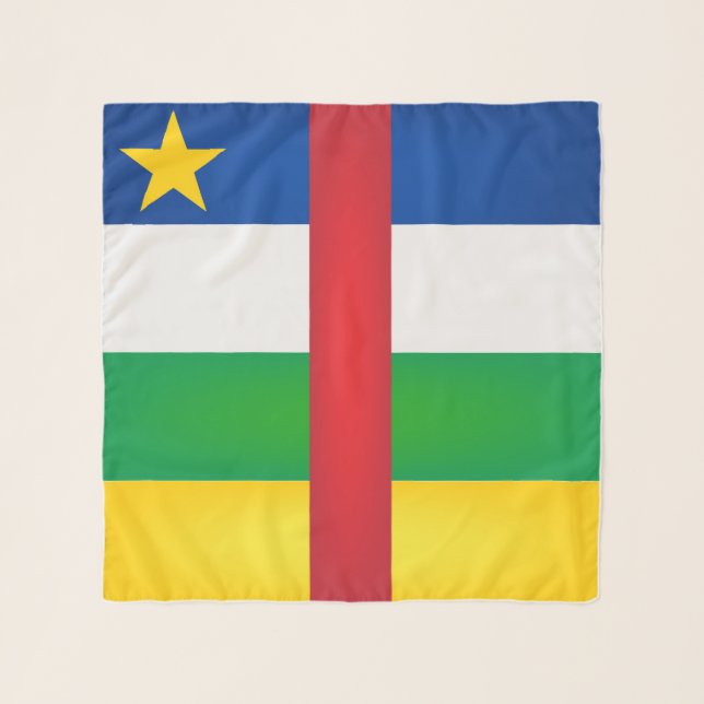 Central African Republic Flag Fashion Scarf (Front)