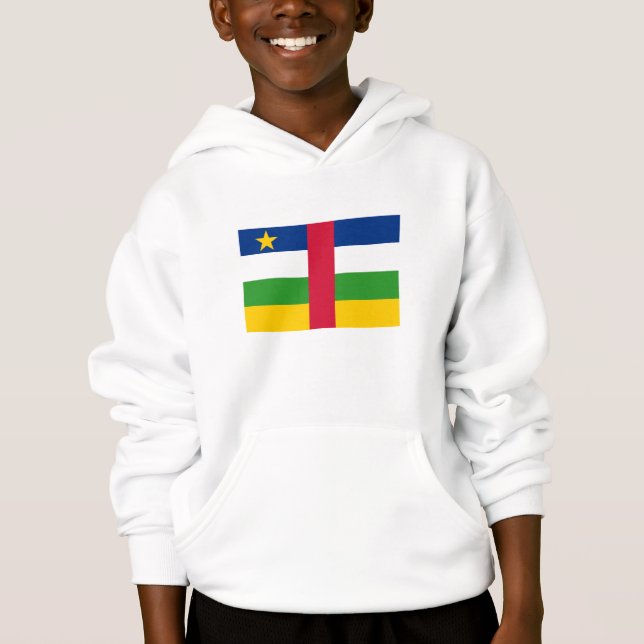 Central African Republic Flag Hoodie (Front)