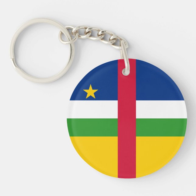 Central African Republic Flag Keychain (Front)