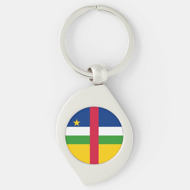 Central African Republic Flag Keychain (Front)