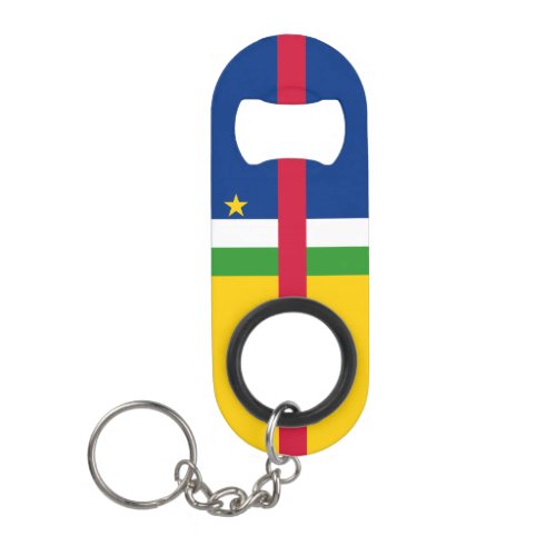 Central African Republic Flag Keychain Bottle Opener