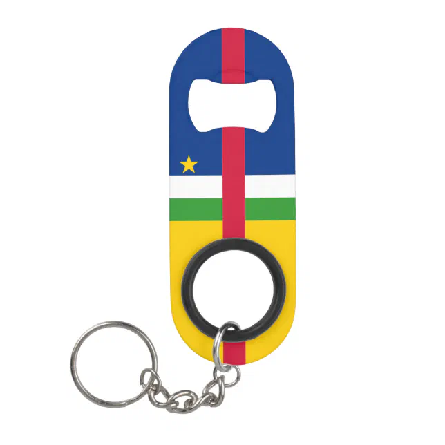 Central African Republic Flag Keychain Bottle Opener | Zazzle