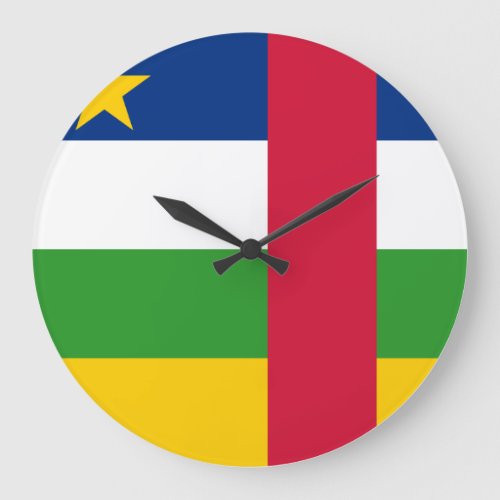 Central African Republic Flag Large Clock