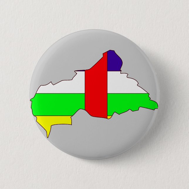 Central African Republic flag map Button (Front)