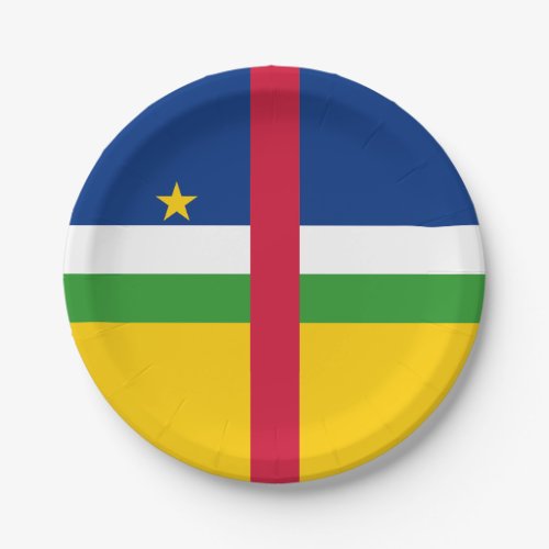 Central African Republic Flag Paper Plates