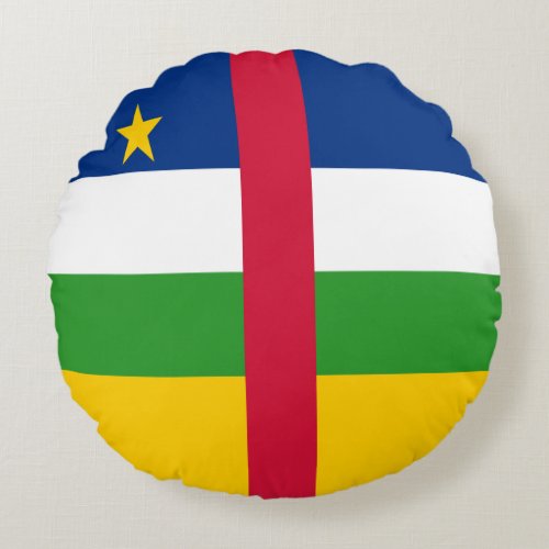 Central African Republic Flag Round Pillow
