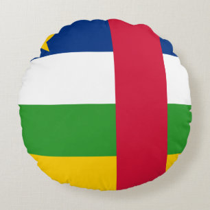 Central African Republic Flag Round Pillow