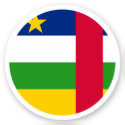 Central African Republic Flag Round Sticker