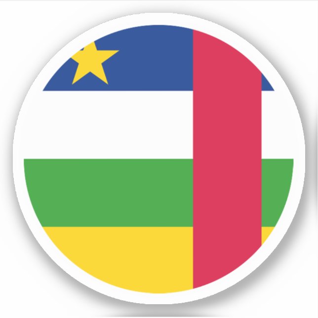 Central African Republic Flag Round Sticker (Front)