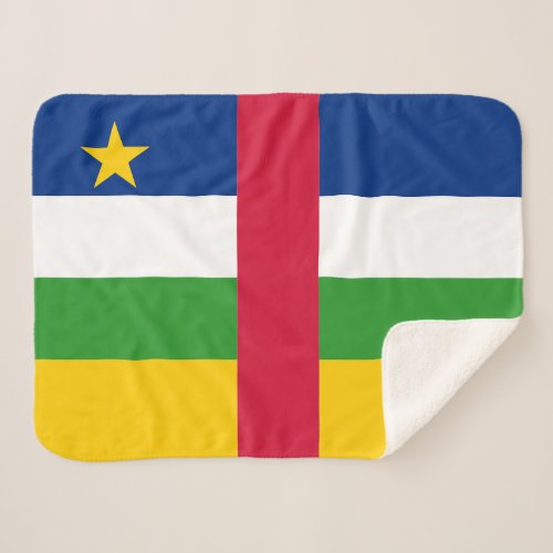 Central African Republic Flag Sherpa Blanket