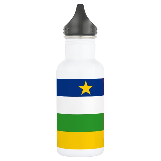 Central African Republic Flag Stainless Steel Water Bottle (Left)