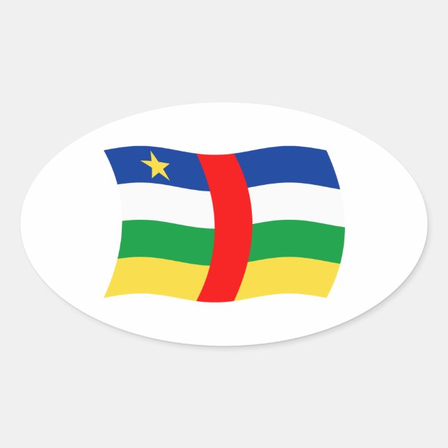 Central African Republic Flag Sticker (Front)