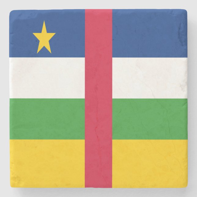 Central African Republic Flag Stone Coaster (Front)