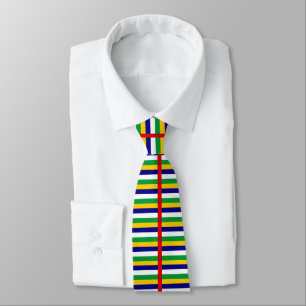 Central African Republic flag stripes country patt Neck Tie