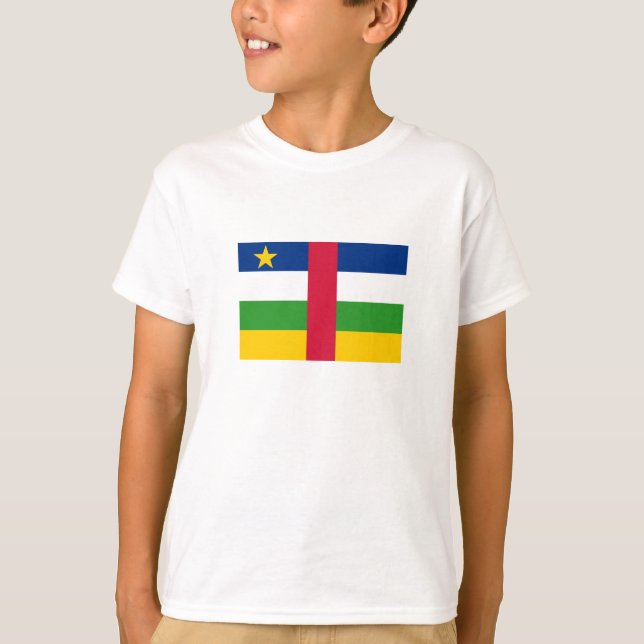 Central African Republic Flag T-Shirt (Front)
