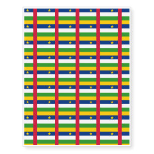 Central-African Republic Flag Temporary Tattoos