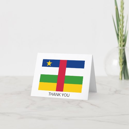 Central African Republic Flag Thank You Card