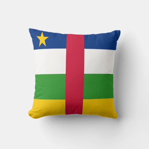 Central African Republic Flag Throw Pillow