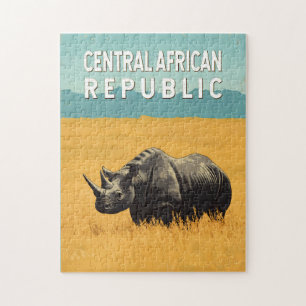 Central African Republic Illustration Travel Art Jigsaw Puzzle