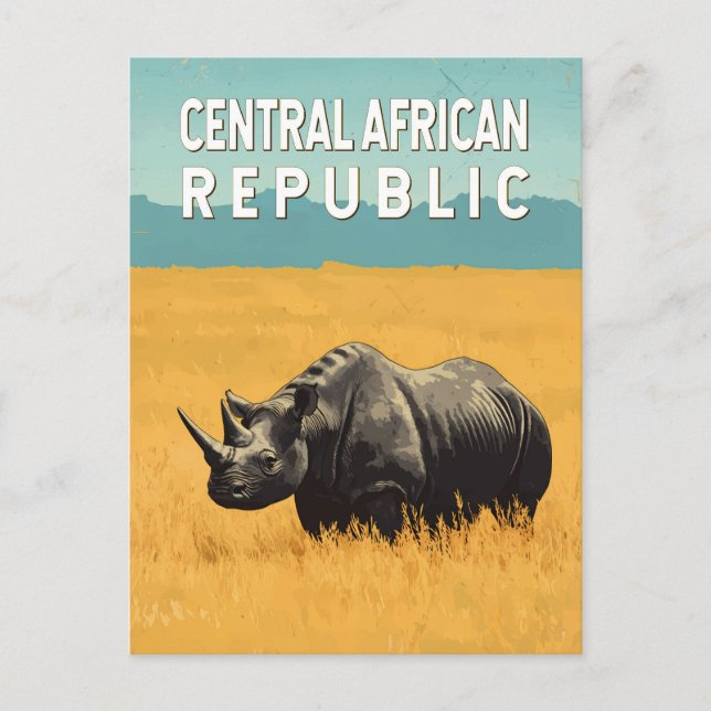 Central African Republic Illustration Travel Art Postcard (Front)