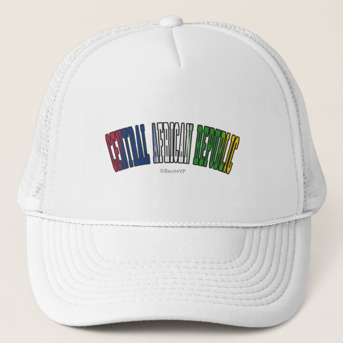 Central African Republic in National Flag Colors Hat