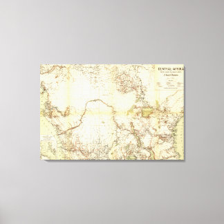 Central AfricaPanoramic MapCentral Africa Canvas Print