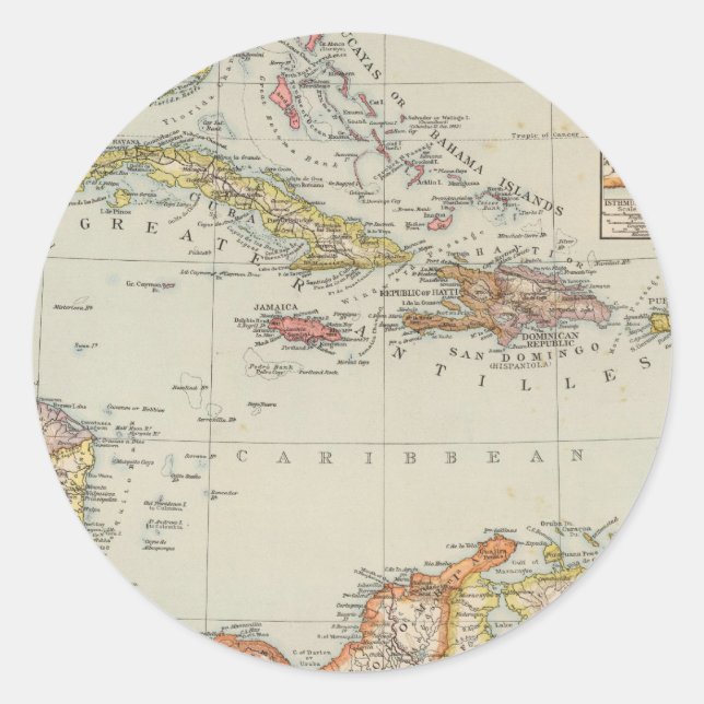 Central America 2 Classic Round Sticker (Front)