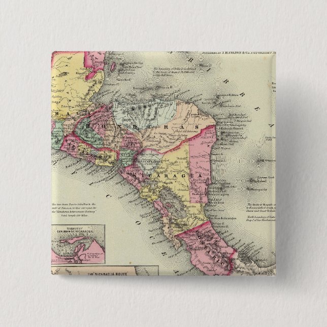 Central America 3 Pinback Button (Front)
