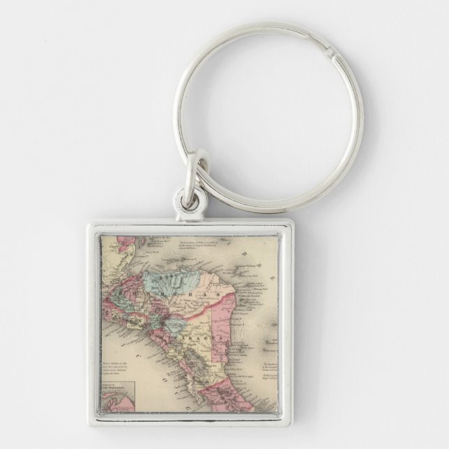 Central America 5 Keychain (Front)