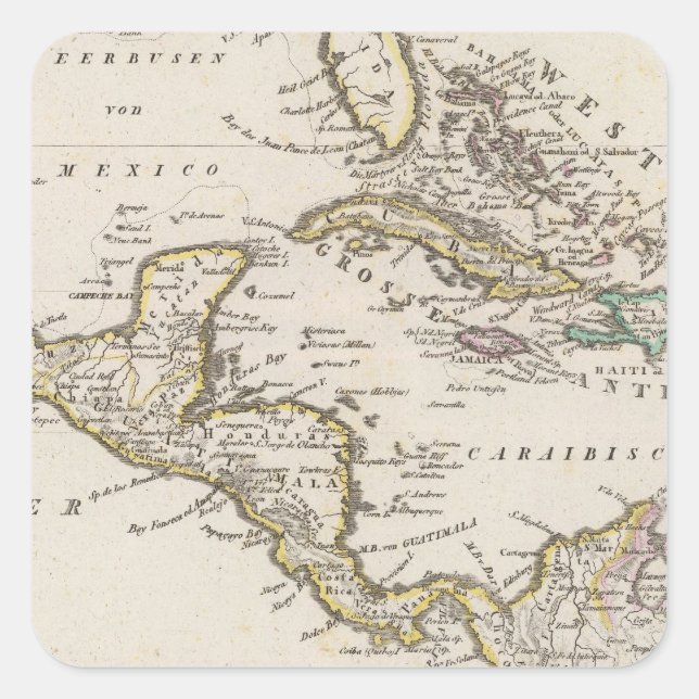 Central America 6 Square Sticker (Front)