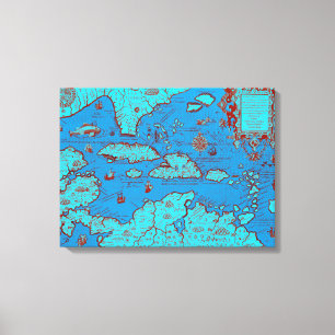 Central America ('America Occidentalis') Canvas Print