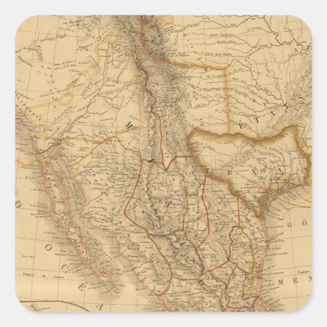 Central America Square Sticker (Front)