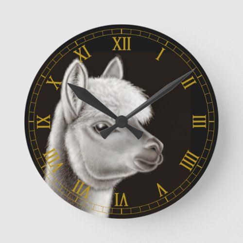 Central American Alpaca Wall Clock