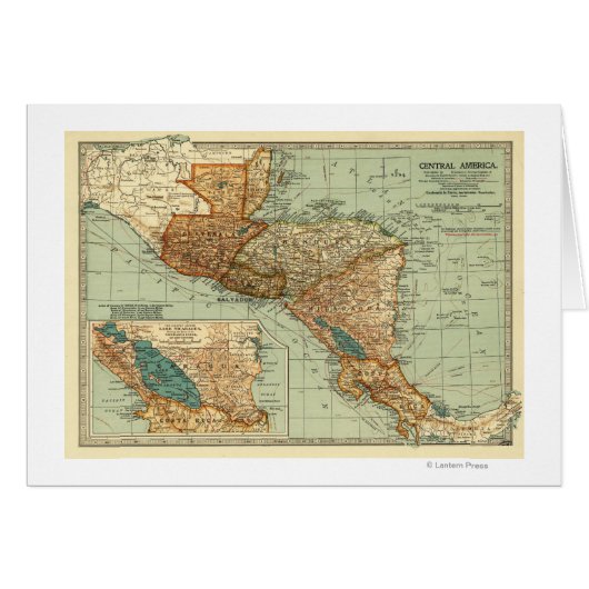Central AmericaPanoramic MapCentral America 2 Cards (Front Horizontal)