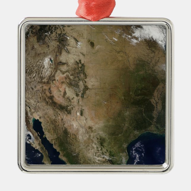 Central and western United States Metal Ornament (Front)