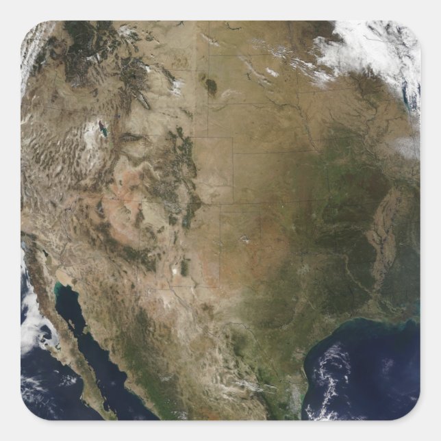 Central and western United States Square Sticker (Front)