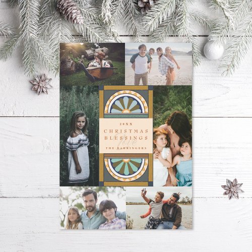 Central Arches Elegant Christmas Multi Photo Holiday Card