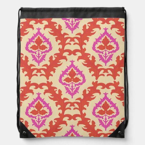 Central Asian Ornamental Seamless Motifs Drawstring Bag